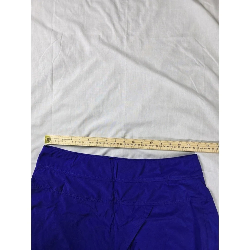 Athleta Skort Womens Large Blue Stretch Athletic Lined Zip Pocket Running‎